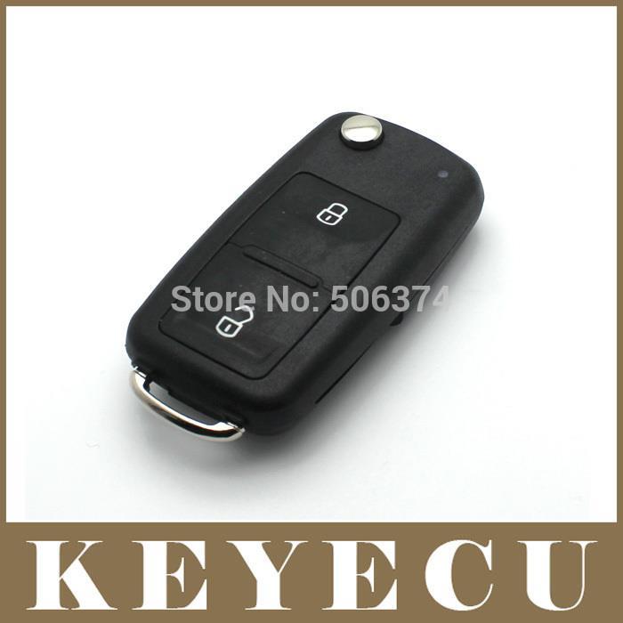 NEW 2 Button Replacement Shell Flip Folding Remote Key Shell Case Fob for VW VOLKSWAGEN SEAT SKODA