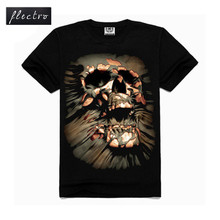 3D Printed Skull Brand New Fashion Mens T Shirts Cotton O Neck T-shirt Men Short Sleeve Shirt Mens Clothing Casual Tee Tops