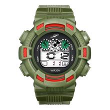 2016 Yoner Watch Mens LED Digital Date Alarm Waterproof Rubber Sports Army Wristwatch