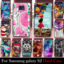 For Samsung Galaxy S2 i9100 Case Hard Plastic Mobile Phone Cover Case DIY Color Paitn Cellphone Bag Shell Shipping Free