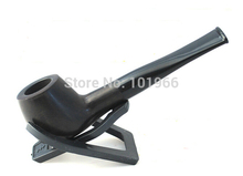 Free Shipping Glazed Straight Ebony Wood Smoking Tobacco Pipe Classic Wooden Pipes Dropshipping Wholesale