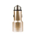 Universal Round Aluminium Alloy 2 Usb Car Charger High Quality Car charger Adapter
