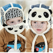 Lovely Panda Hats Baby Caps Kids Aviator Hat Bomber Winter Cap Children Masks Warm All For