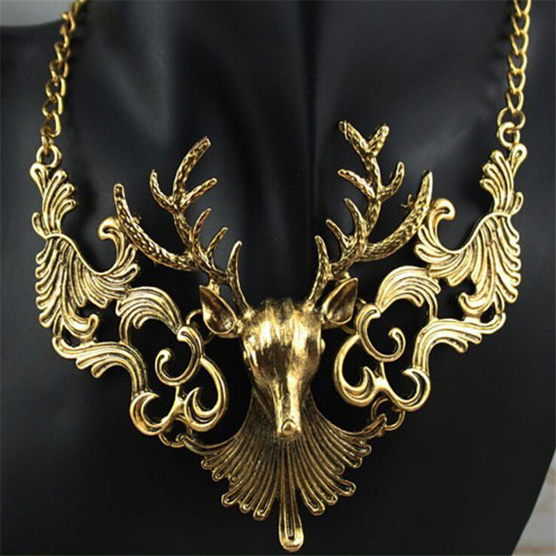 christmas elk head pendants necklaces antelope deer xmas christmas elk head pendants necklaces antelope deer xmas