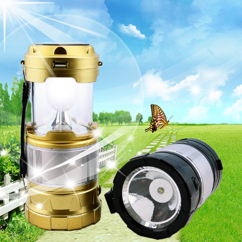 Portable LED Light 110-240V Flashlight Lantern With USB Charger and Solar Energy Suitable For Outdoor Camping 2 Colors Available Portable LED Light 110-240V Flashlight Lantern With USB Charger and Solar Energy Suitable For Outdoor Camping 2 Colors Available