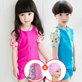 baby swimwear Children Cute Swimwear Boy And Girl Swimsuit Siamese Baby Girls Sunscreen Suit Send Cap