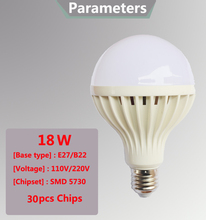 10pcs lot led bulb SMD5730 E27 B22 3W 5W 7W 9W 12W 15W 18W led lamp