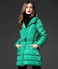 2015 european fashion women new winter thickening warm white duck down parkas long leeve slim Tide style down jacket coats