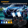 Auxmart H3 H4 H7 H11 H13 9005 9006 60W LED Car Headlight Hi Lo Single Beam