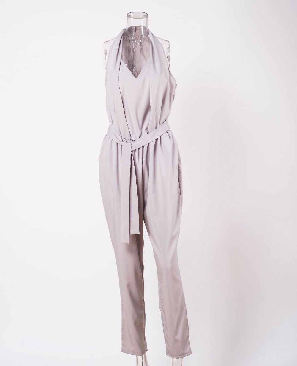 Sexy V neck Rompers 2015 Summer Womens Jumpsuit Bandage