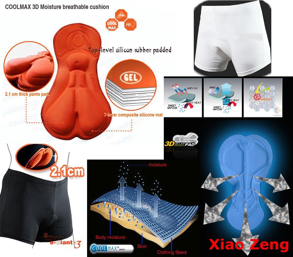 New Black Style Cycling Underwear Gel 3D Padded Bike/Bicycle Shorts/Pants M-3XL