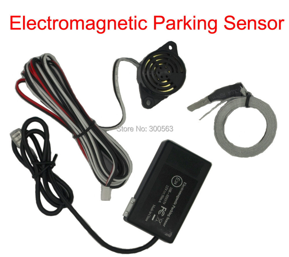 Free shipping Electromagnetic parking sensor no drill hole Car Reverse Backup Rada Sensors Backup Radar System