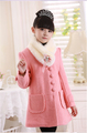 Princess Girl Wool Coat 2015 Children Winter Autumn Jacket For Girls Long Brand Kids Outwear Lace