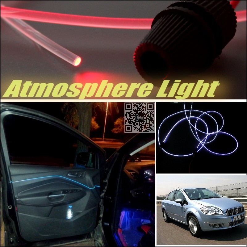 Car Atmosphere Light Fiber Optic Band For Fiat Linea Furiosa Interior Refit No Dizzling Cab Inside DIY Air light