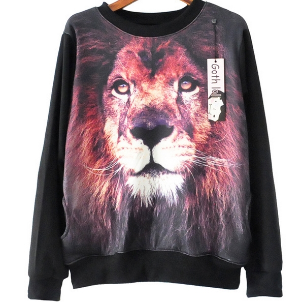 Wholesale women\'s clothing design of 3 d the lion ...