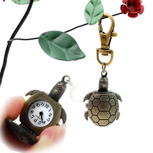 Envío gratis, antigüedad de la aleación de la tortuga movimiento de cuarzo venta al por mayor reloj, por mayor reloj llavero