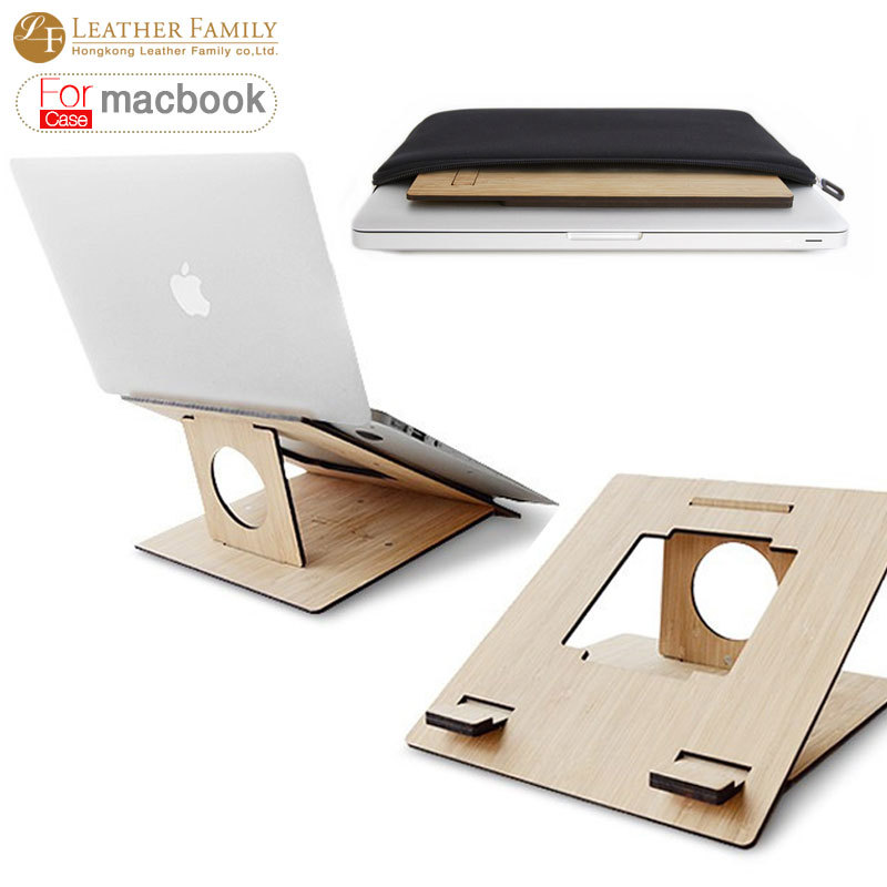 2016 nouveau en bois Portable Vertical Tablet PC stand pour MacBook air et pro 11.6 13.3