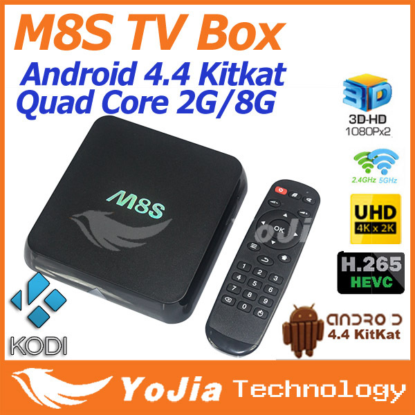 Original M8S Amlogic S812 Quad Core TV Box H 265 HEVC Android 4 4 Dual Wifi