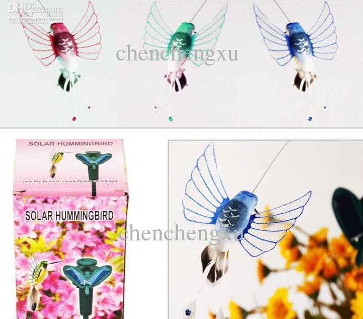 Solar humming bird hummingbird butterflies garden toys students educational solar and battery combo Energy GIFT Solar