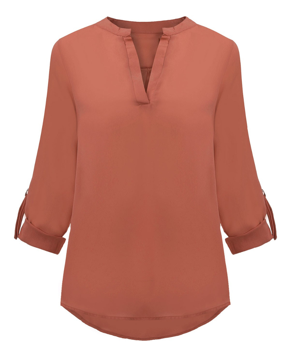 Zanzea 2018 Spring Women V Neck Chiffon Blouse Tops Fashion OL Style Fold Long Sleeve Casual Gray Blouses Plus Size Blusas Shirt aeProduct.getSubject()