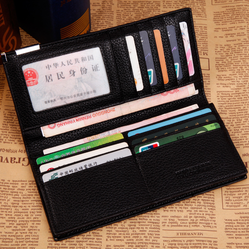 New Fashion Men Business Wallets PU Leather Long Manufacturer Wallet Card Holder Bag Money Professional Man
