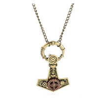 1PC wholesale Retro steampunk Key gears pendant link chain necklace costume jewelry punk friendship gifts wholesale