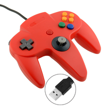 Hot USB Controller Joypad Joystick Gamepad Gaming For Nintendo for Gamecube N64 64 Style PC Mac Red