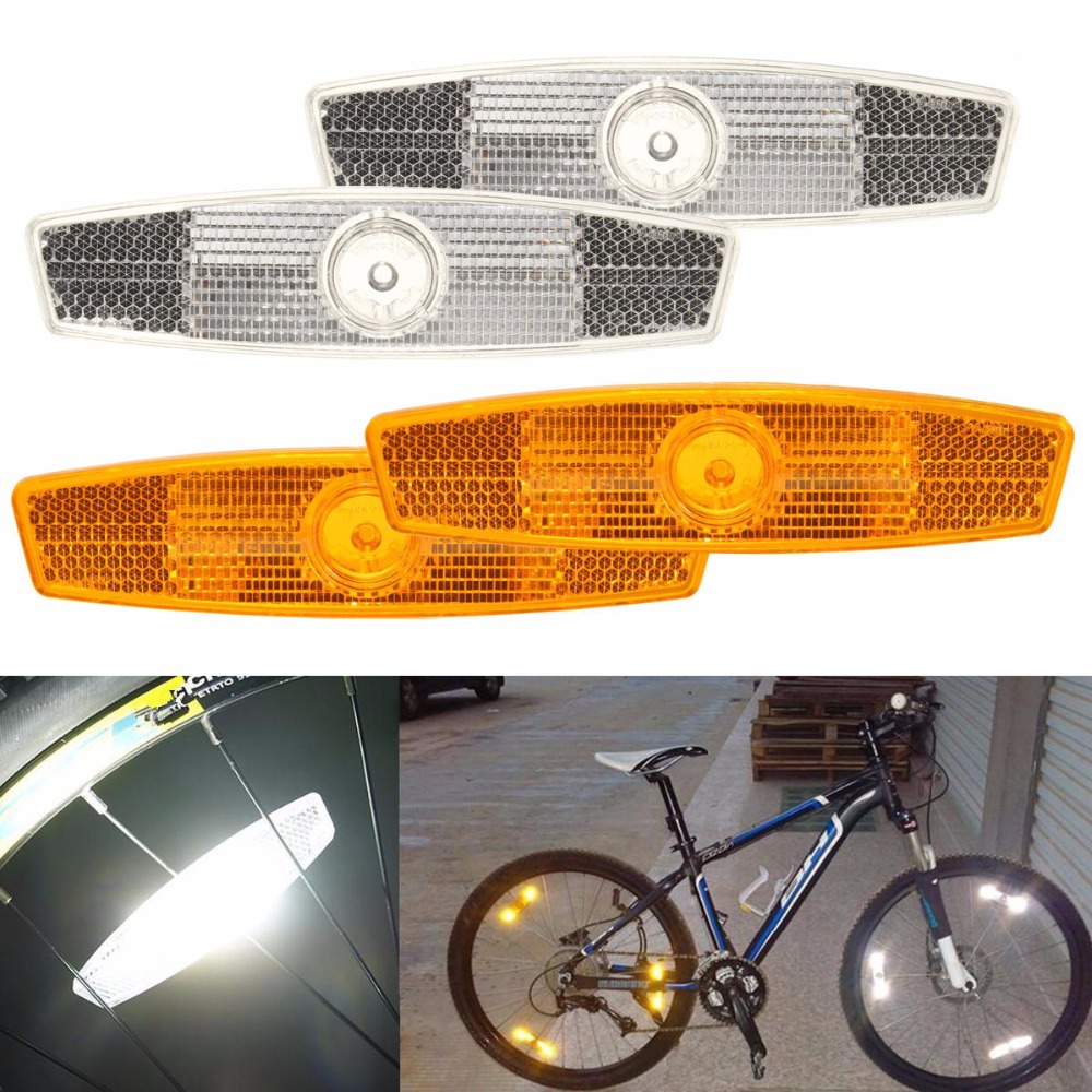 1Pair Bicycle Spoke Reflector Warning Light Bicycle Wheel Rim Reflective B KW