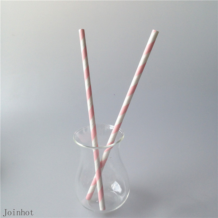 25pcs lot Pink Striped paper drinking straws creative drinking straw Wedding Decorations Birthday Party