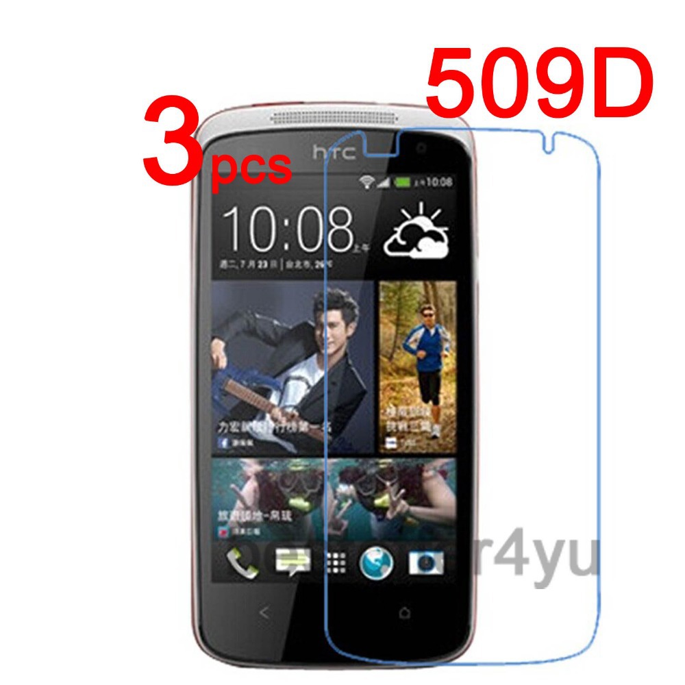 3pcs Anti scratch CLEAR LCD Screen Protector Guard Cover Film For HTC Desire 500 509D Protective