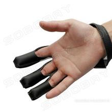 3 Finger Archery Protect Glove Pull Bow Arrow Leather for Shooting Hunting Finger Protector