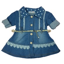 New arrivel 2015 winter HOT children clothing baby girl dress denim dress long-sleeve dress cowboy style Take the belt(China (Mainland))