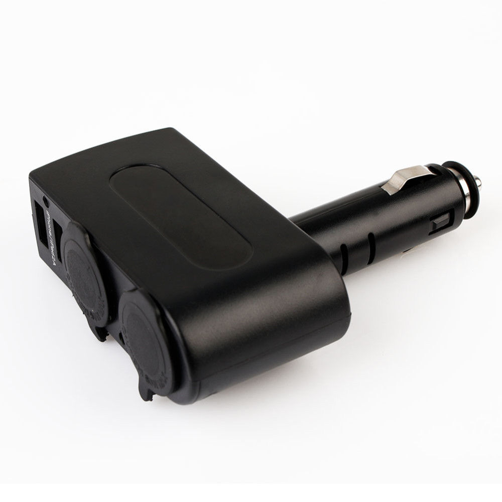 Double cigarette lighter USB charger-QAF73(2)