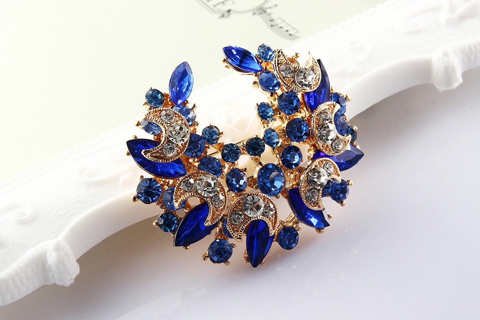 Colorful Big flower high-grade lovely crystal brooch fashion jewelry 