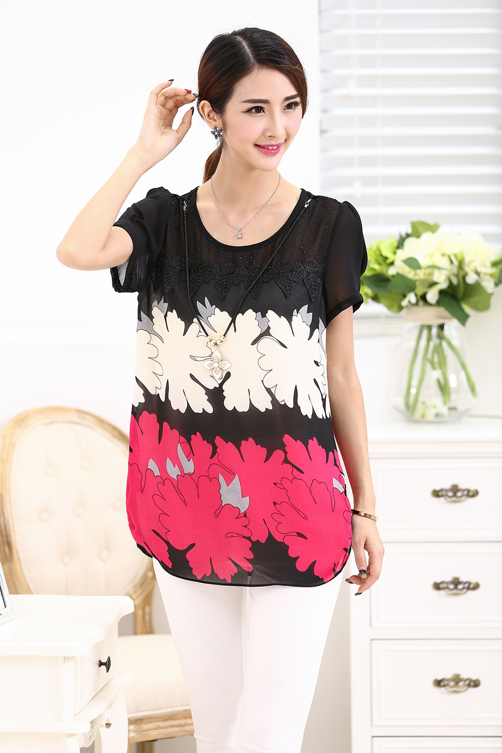 http://g02.a.alicdn.com/kf/HTB1epm.IpXXXXbCXpXXq6xXFXXXT/Yizishang-robe-femme-short-sleeve-floral-camiseta-O-neck-collar-china-roupas-baratas-chiffon-blouse-1359.jpg