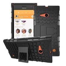 For Nokia Lumia 735 730 Heavy Duty Defender Case With Stand Impact Hybrid Armor Hard Cover