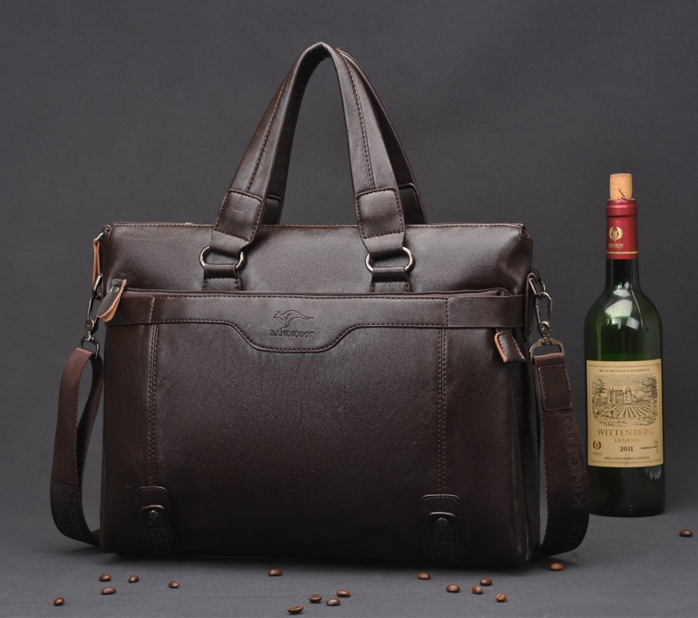 2016 Men Casual Briefcase Business Shoulder Leather Messenger Bags Computer Laptop Handbag Men s Travel Bags