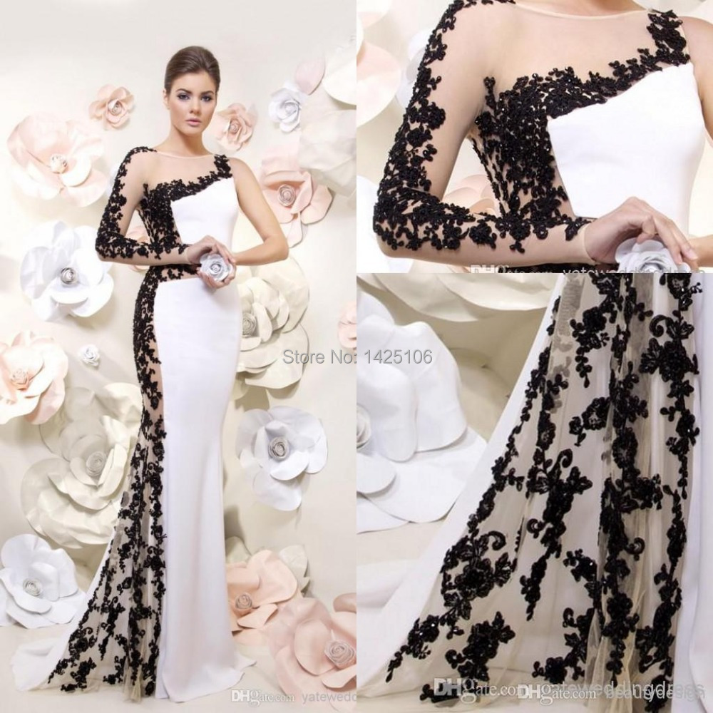 Black and white floor length evening dress Black and white floor length evening dress
