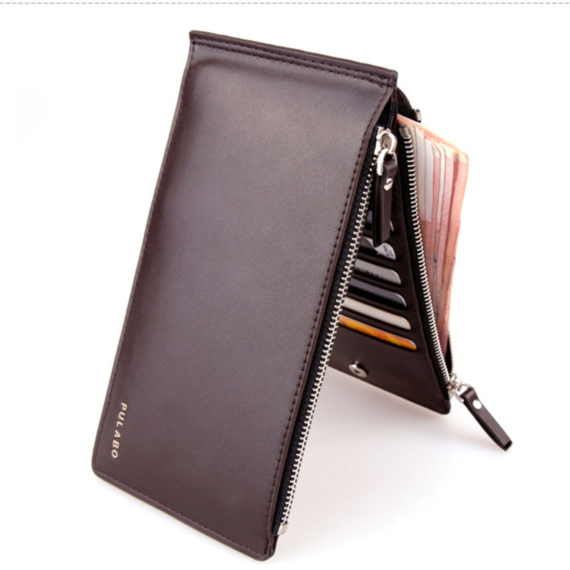 0 : Buy Double zip wallet bifold big capacity high quality men wallets purse ...