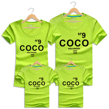 Family Clothing COCO T Shirts Summer Family Clothes Family Matching Outfits Father Mother Daughter Son Cotton Short Sleeve Shirt