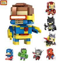 LOZ Marvel игрушки Super Hero Мстители Халк Блоки Фигурки Игрушки Блоки Buildingblock Циклоп Муравей Паук человек X-мужчины Модели