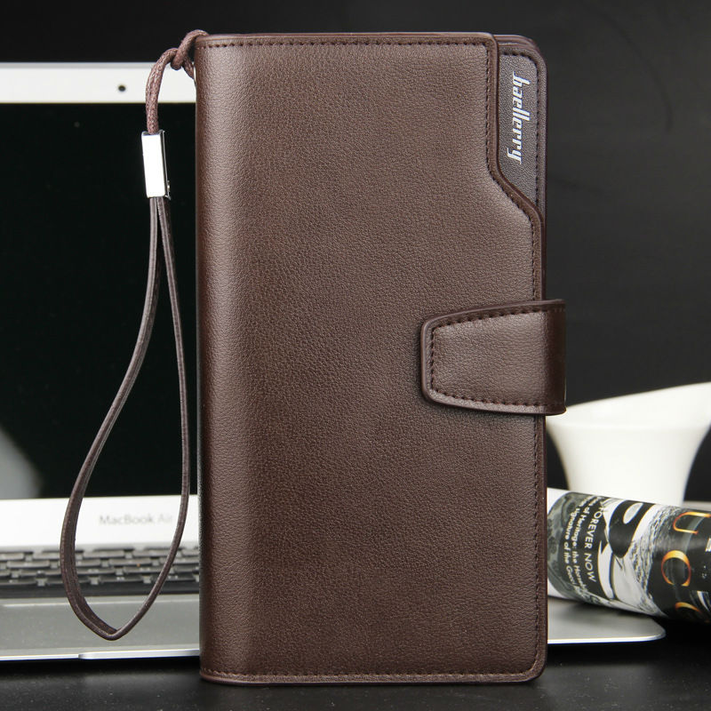 Multi-function Genuine Leather Mobile Phone Bag Long Men/'s Clutch Wallet