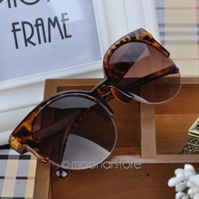 Gafas de sol Vintage Retro Cat Eye Round Sunglasses women Fashion Stylish Semi Rim Eyewear oculos