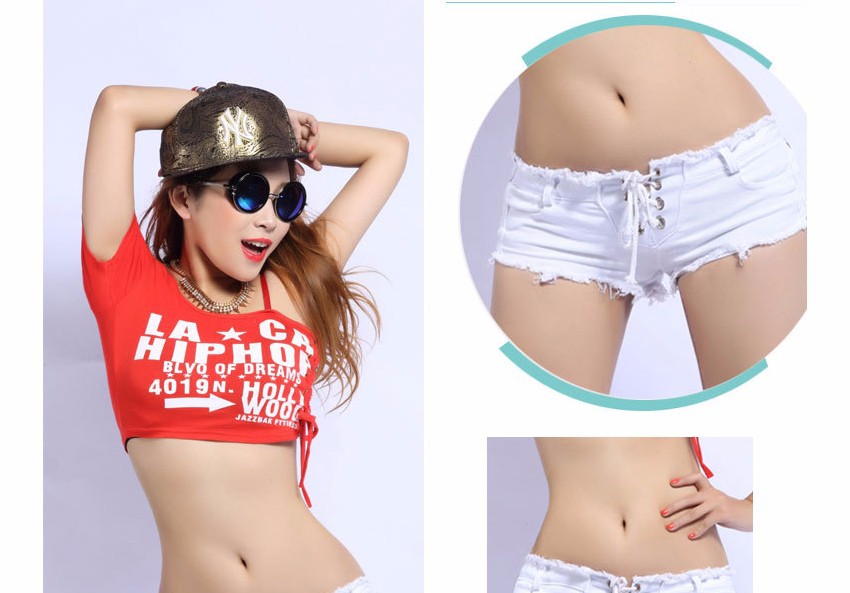 Sexy Denim Women Shorts Jeans Feminino Fashion Low Waist Women Girl Mini horts Teasing Hottie Side Nightclub Super Hot Shorts (1)