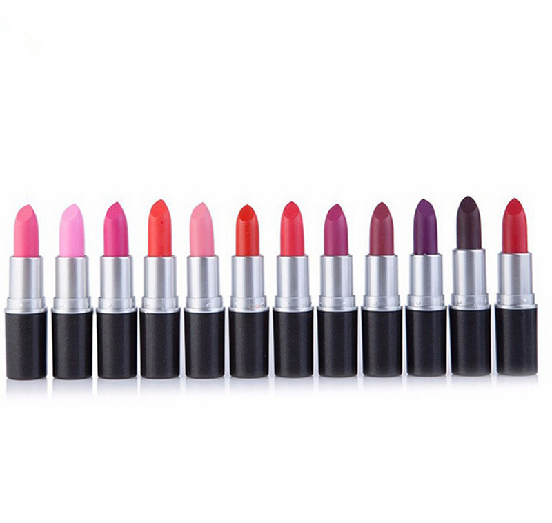 100% NEW 12 Color brand M Brand ruby woo lipstick professional makeup beauty red lipsticks  waterproof lip stick cosmetic