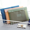 A4 Candy color texture subject folder file bag paper clip storage folder button bag