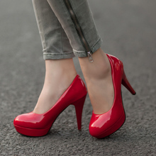Women Fashion Cute Platform High Heels 2016 Summer New Round Toe Women Red Bottom High Heels