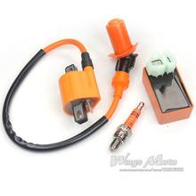Racing Ignition Coil +CDI+ 3-elctrode Spark Plug GY6 50 150cc Scooter