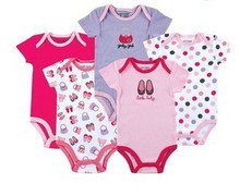 Luvable Friends 5 Pieces lot 2015 Summer Boutique Baby Romper Vestidos Cute Pattern One Pieces Baby