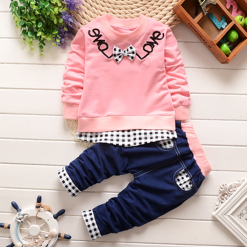 2016 Sonbahar Cocuk Cocuk Takim Elbise Bebek Kiz Erkek Giysileri Setleri Sevimli Bebek Pamuk Takim Elbise T Shirt Pantolon 2 Adet Rahat Spor Ucretsiz Kargo Baby Girl Suit Babybaby Boy Girl Clothes Aliexpress